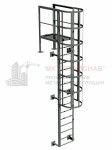 Стремянка П1-2 (Ст3) 4500/1200/800/У75х6,0/круг 18/ПВЛ306/экран пл.40х4,0