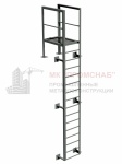 Лестница П1-1 (Ст3)4500/800/1200/У75х5,0/кр. 18/ПВЛ306