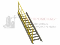ОГЛП(Ст3)45°/1100/ 600/1 пор.У50x5,0/ст.У50х5,0/1 риг.пл.40х4,0/отб.150х4,0/П