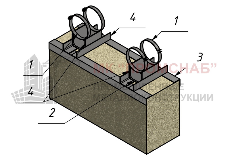 Опора СВ(Ст3) 1880/420/У70х5,0/2СПО-D235/235