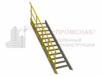 ОГЛП(Ст3)45°/1100/ 600/1 пор.51x3,0/ст.У50х5,0/1 риг.У25х3,0/150х4,0/Б
