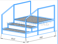 ПО1(AISI304)510/1600/500/1600/40х40х1,5/лист риф. 3
