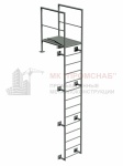 Лестница П1-1 (Ст3)4000/800/1200/труба 51х2,0/25х2,0