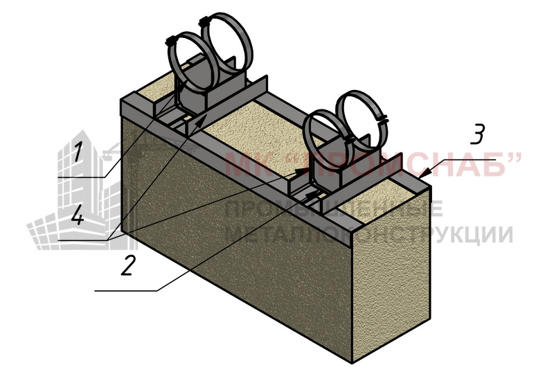Опора СВ(Ст3) 1880/420/У70х5,0/2СПО-D223/223