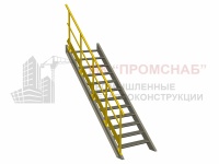 ОГЛП(Ст3)45°/1100/ 600/1 пор.51x3,0/ст.У50х5,0/1 риг.У25х3,0/150х4,0/П