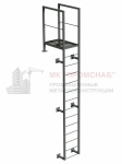 Стремянка П-1.1 (Ст3)3900/1000/700/каркас 50х50х5,0/ступень кр.18/ПВЛ306
