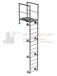 Лестница П1-1 (Ст3)4000/800/1200/труба 57х3,0/25х2,0