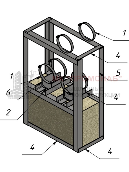 Опора СВ(Ст3)1385/880/420/У70х5,0/2СПО-D235/250/2хом.