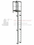 Лестница П1-1 (Ст3)4640/600/1000/300/У63х5,0/кр.18/ПВЛ306