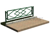 ОГГ(Ст3) 500/2000/стойка 40х40х1,5/панель 40х20х1,5/3 ромба 20х20х1,5