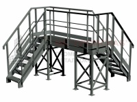 МОП (AISI304)45°/1500/3000/800/Ш16х.г./оп.60х60х3,0/риф.3/огр.У50х2,5/отб.140х2,5