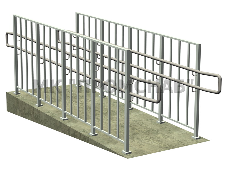 Огр. пандуса(Ст3)1200/600/2 пор. 40х2,0/ст. 40х40х1,5/пер. 20х20х1,5/зап. 20х20х1,5