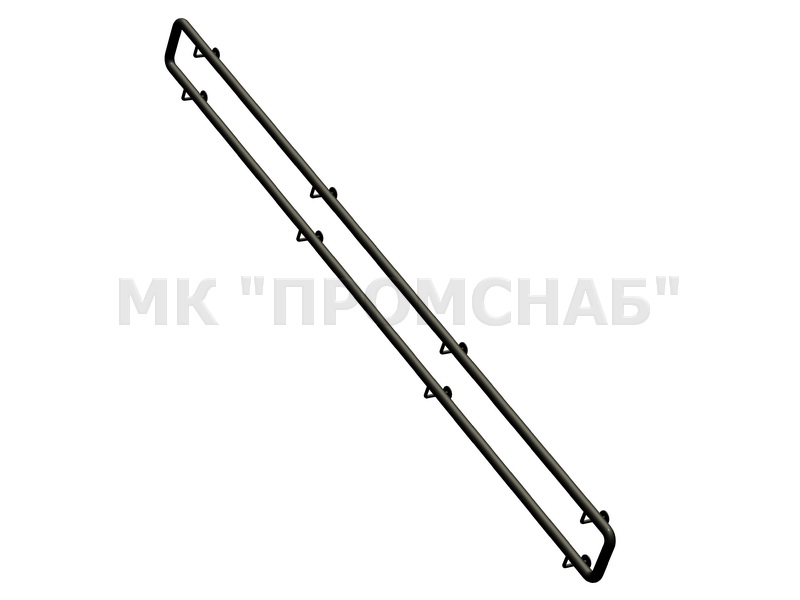 Поручень пристенный (Ст3)2/1000/38х1,5/кронштейн кр. 12