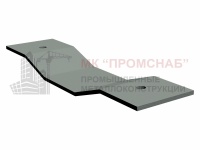КФ4 (Ст3) 410х100х30х6,0/4 гиба/2 отв.Ф14