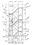 ЛЭ5-5(Ст3)45°/7230/1000/1200/1200/ст.120х120х5,0/бал.Ш12/лест.Ш16/ПВЛ508