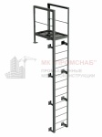 Лестница П1-1 (Ст3)4000/800/1000/У75х5,0/кр. 18/ПВЛ306