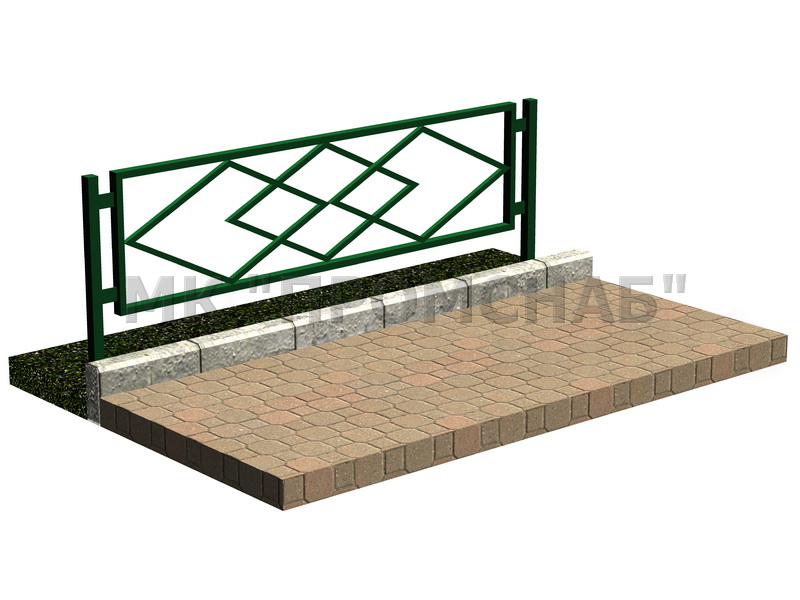 ОГГ(Ст3) 500/2000/стойка 40х40х1,5/панель 40х20х1,5/3 ромба 20х20х1,5